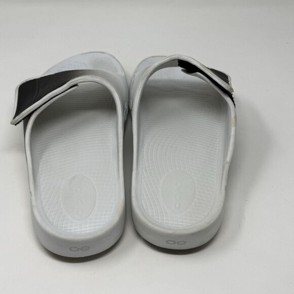 Oofos Ooahh Sport Flex Recovery Slide Sandals Mens 10 White Black Comfort main image 9